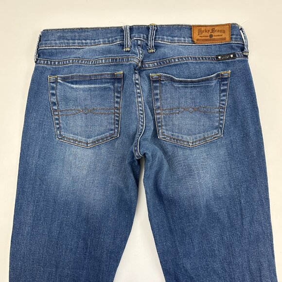 Lucky Brand Sweet 'n Crop Women's size 2 Medium Wash Blue Denim Jeans - Picture 4 of 4